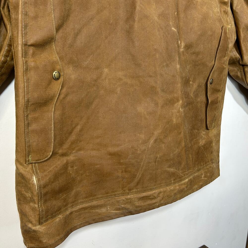 CC Filson Tin Cloth Cruiser Jacket Coat Mens 44 Large Brown Made in USA - Picture 8 of 9